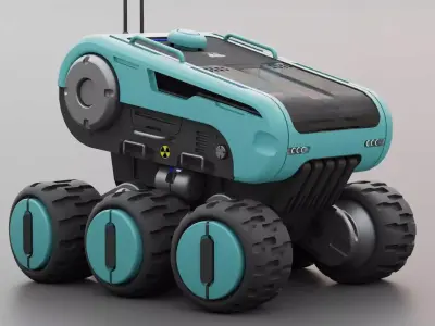 LUNA COLONY ROVER RIGGED 3D model