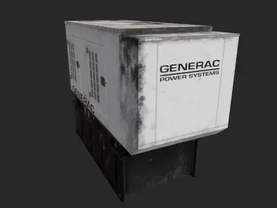 Diesel Industrial Generator - Lift Station Environment asset Low-poly 3D model