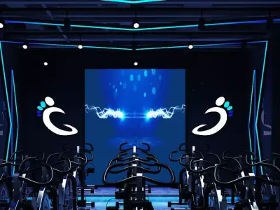 Spinning Bike room  3D model