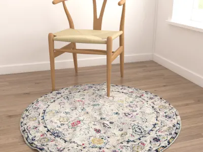 Round Rug Set 161 3D model