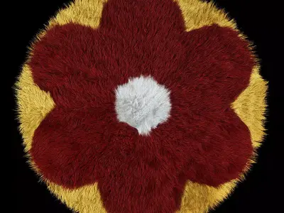 Carpet Childrens Flower 01 3D model