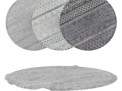 Round Rug Set 115 3D model
