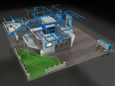 Booth Exhibition Stand a299 3D model