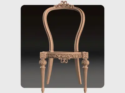 Carved Chair for cnc 15 3D model