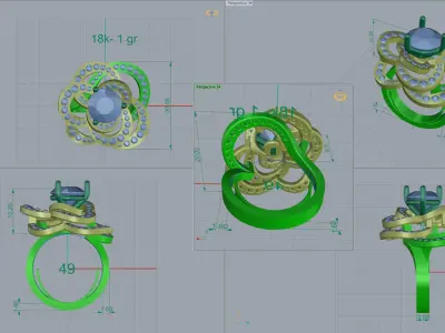 CAMELIA RING COCO  3D print model