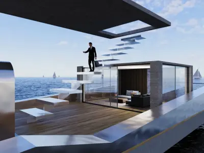 Exterior - Floating House - 071023 3D model