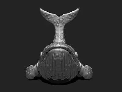 Whale Decor STL - 3D Printable Sea Life Sculpture 3D print model