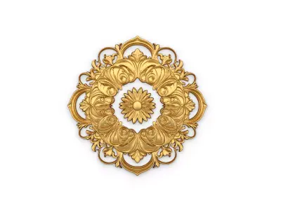 Rosette decorative ceiling medallion 02 3D model