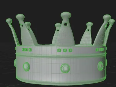 King crown Low-poly 3D model