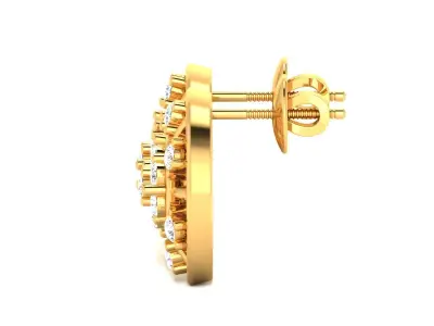 Studs Earrings 3dm STL FBX OBJ Render Details 3D print model