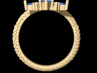 Snake Marquise Ring 3D print model