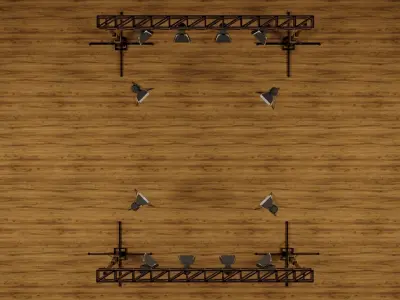 Lighting Truss Stand Low-poly 3D model