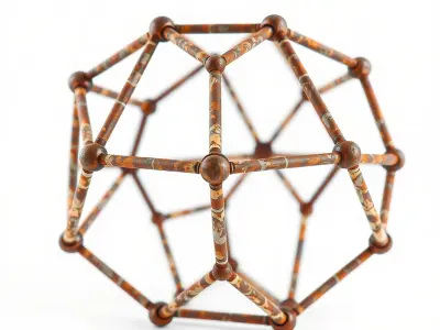 Geometric Metal Framework Model Pack Low-poly 3D model