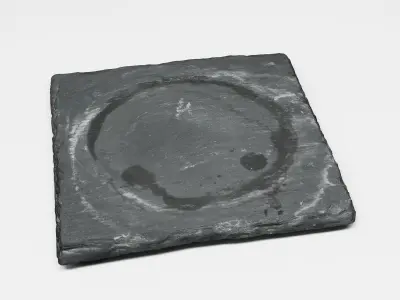 Slate coasters 3 3D model