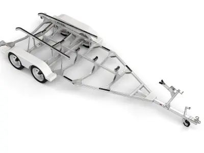 Boat Trailer 01 3D model