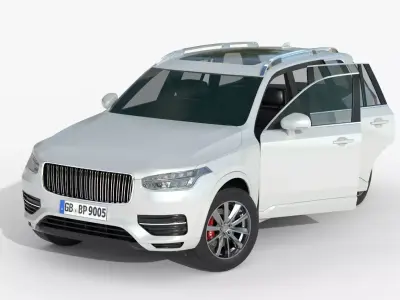  Volvo XC90 Lowpoly PBR   Low-poly 3D model