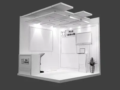Booth Exhibition Stand a599e 3D model