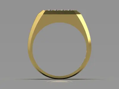 man diamond gold ring mr0131 3D print model