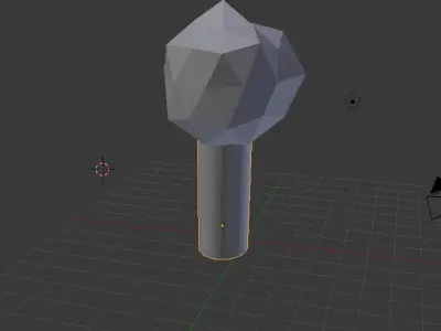 low poly tree sphere Free low-poly 3D model