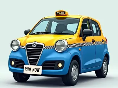 Taxi Cab Car Low-poly 3D model