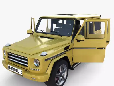 Generic Luxury SUV with interior 3D model
