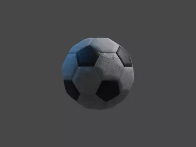Soccer ball Low-poly 3D model 6
