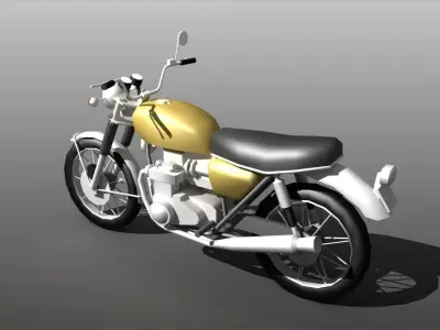 Low-poly Motorbike honda motorcycle Low-poly 3D model