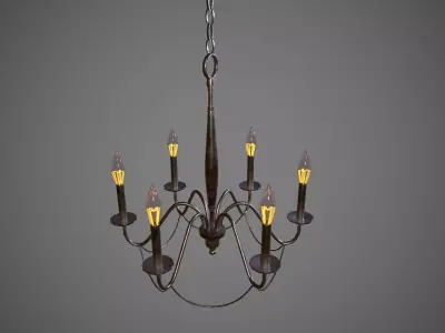 Chandelier Brown Free low-poly 3D model
