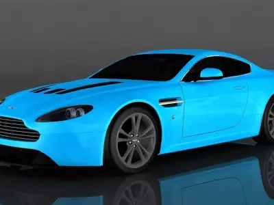 Aston Martin V12 Vantage Low-poly 3D model