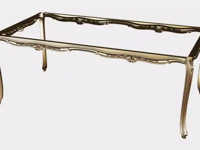 Carved dinner table for cnc 14 3D model