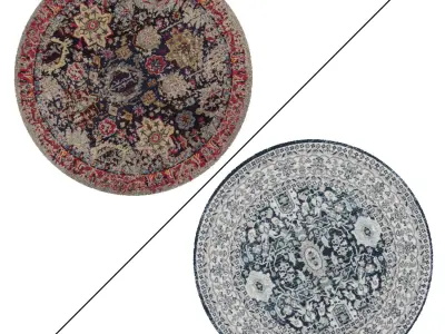 Round Rug Set 250 3D model