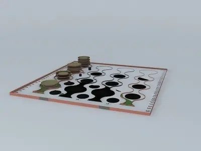 Ant-walk checkers game 3D model