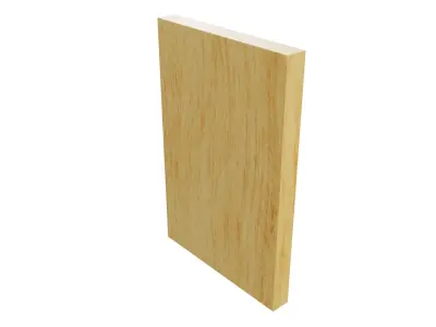 Wooden Deer Carved Board 3D model