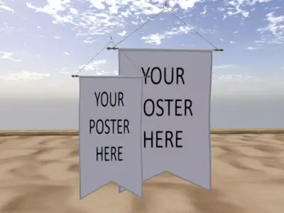 Banner with Logo Option Free 3D model