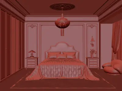  Bedroom interior 04 3D model