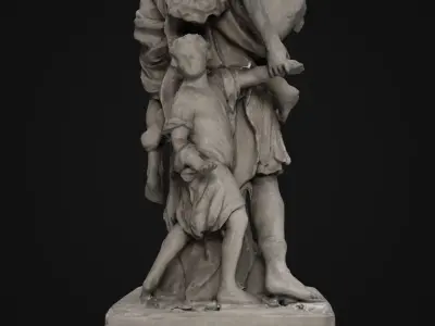 Enee and Anchise statue Anchise Low-poly 3D model