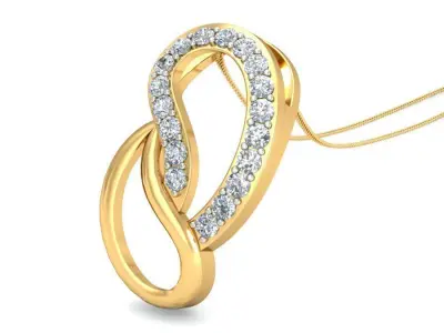Solitaire Women Pendant 3dm STL OBJ FBX Renders Details 3D print model 76