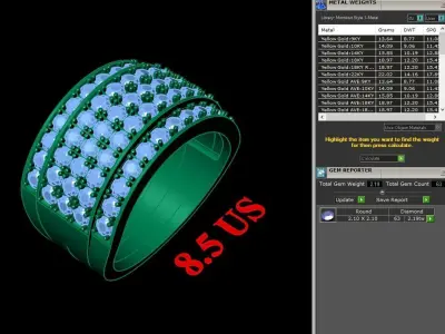 Luxury Men Rings Designs 5MR046 3D print model