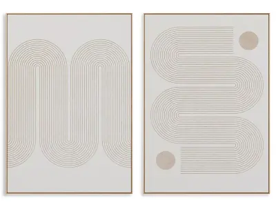 Abstract Painting Frame set 3D model 79