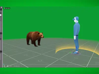 European Brown Bear Low-poly 3D model