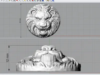 Lion pendan 3D model 3D print model