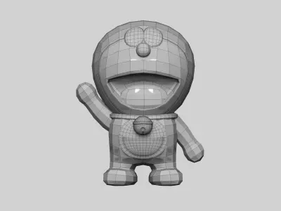 Doraemon toy Low-poly 3D model