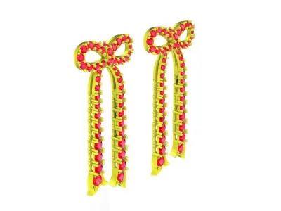 5826 luxury diamond earrings 3D print model