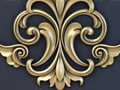 Decorative patterns CNC machine output 3D model