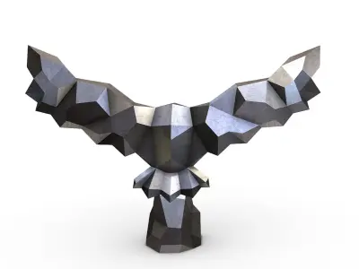 Snowy owl 3D print model