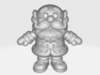 Cute Santa Claus Figurine Adorable Christmas Holiday Miniature  3D print model