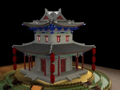 Chinese ancient house 3D model 43