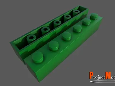 BuildingBlock-Pack001 lego brick Low-poly 3D model