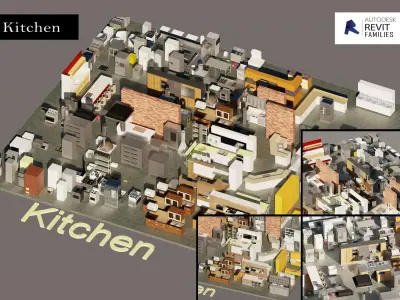 Revit Furniture Components collection rfa 3D model