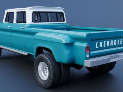 Chevrolet K10 Crew Cab 1965 3D print model